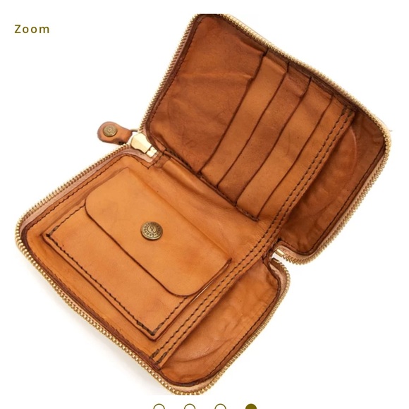 Campmaggi Bella DiNotte I Cognac Leather w/Studs Wallet - Picture 4 of 7